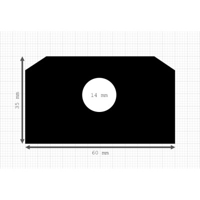 Luikenpakking | EPDM | 60 x 35 mm